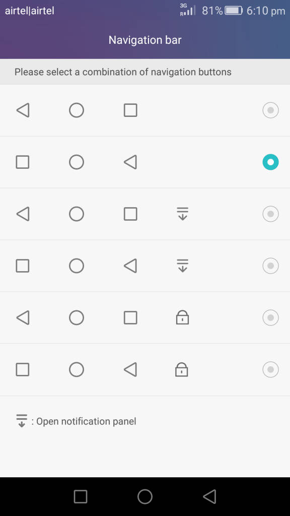 Honor 5X_navigation bar