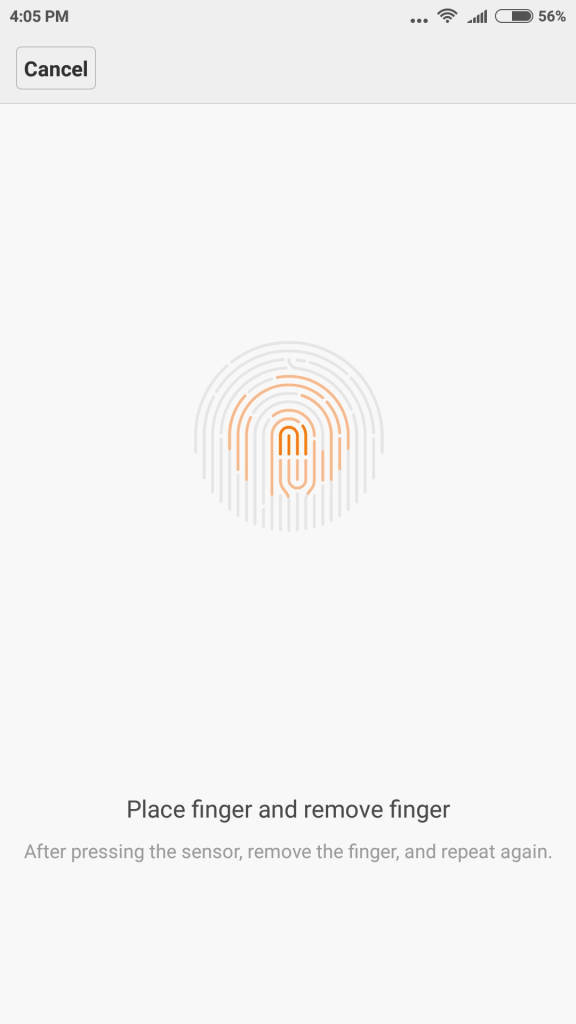 Xiaomi Mi 5_fingerprint setup