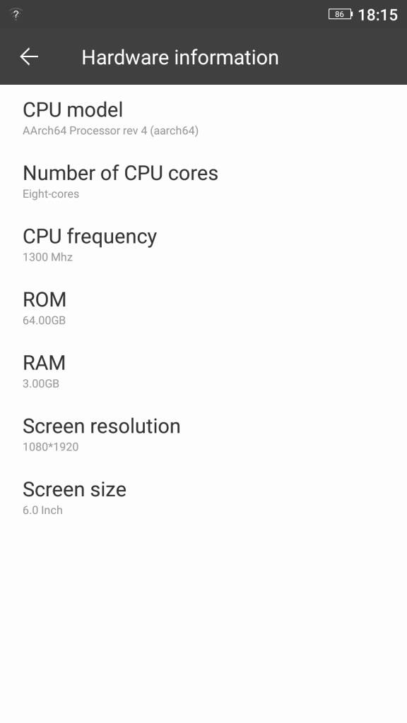 Gionee Marathon M5 Plus_hardware info