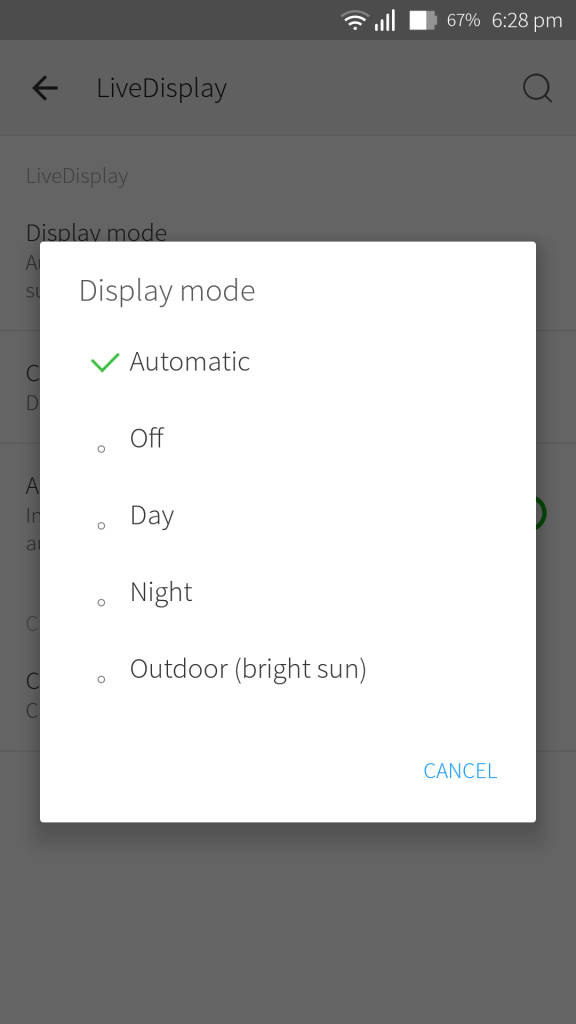 Lenovo ZUK Z1_live display
