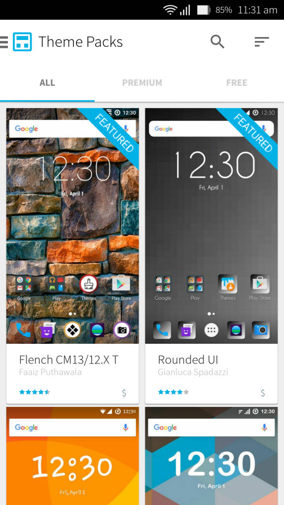 Lenovo ZUK Z1_theme store