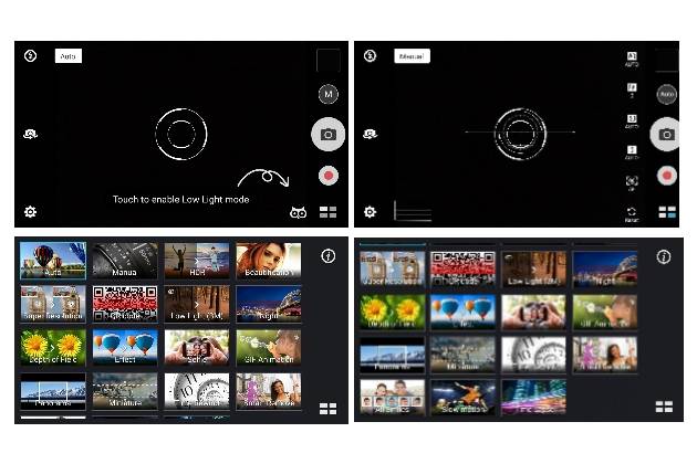 Camera: loaded options