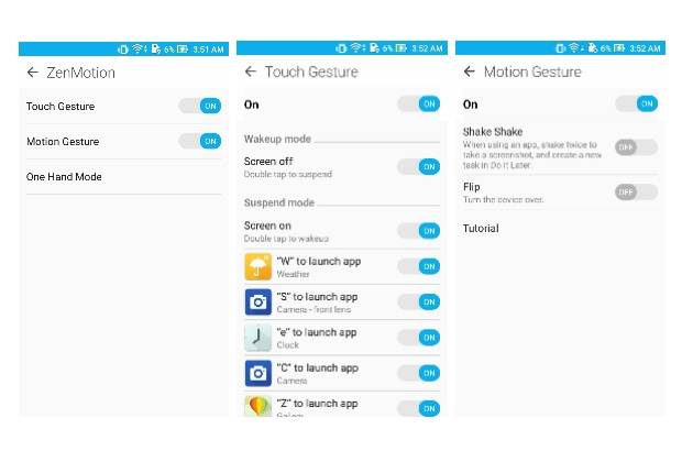 Software: gestures and more