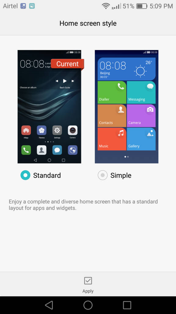 Huawei P9_Home Screen Style