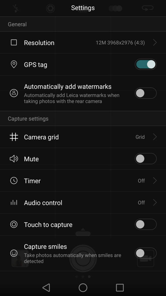 Huawei P9_camera settings