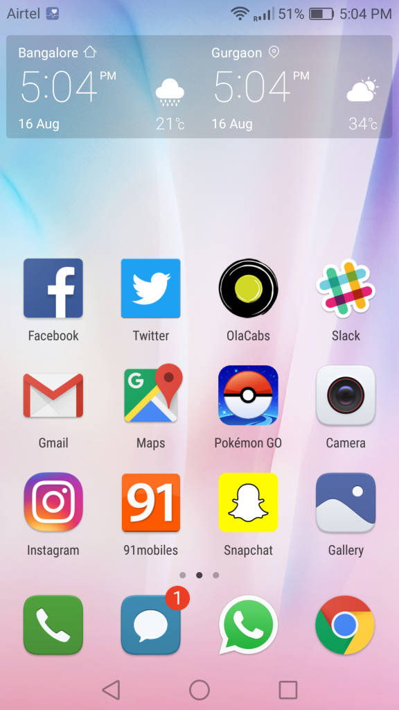 Huawei P9_homescreen