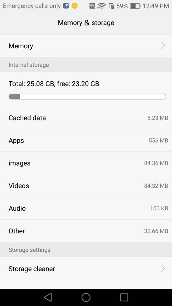 Huawei P9_storage