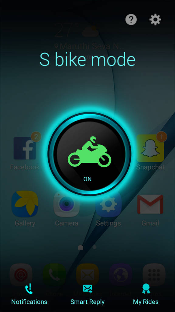 Samsung Galaxy J2_S Bike mode