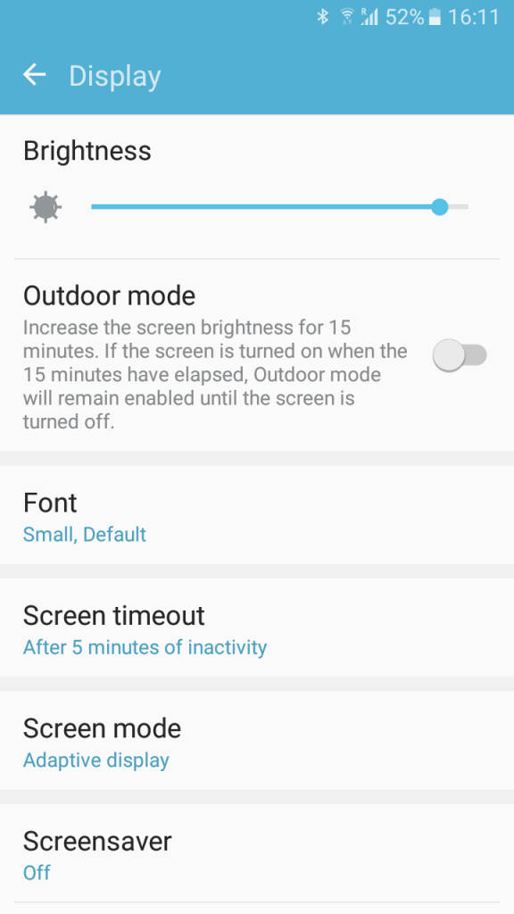 Samsung Galaxy J2_display settings