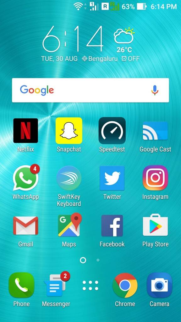 ASUS ZenFone 3_Homescreen