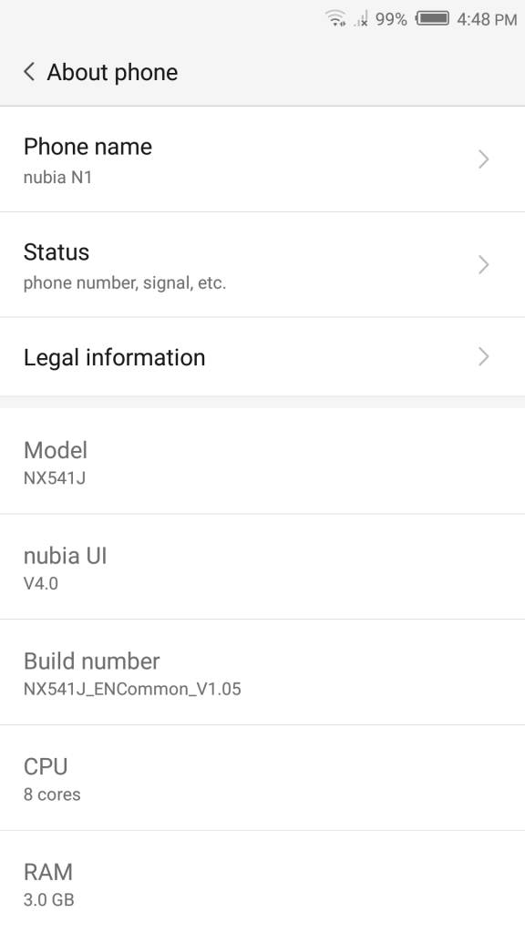nubia N1_about phone