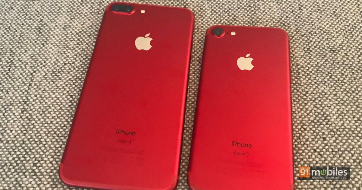 Apple Iphone 7 And 7 Plus Product Red In Pictures 91mobiles Com