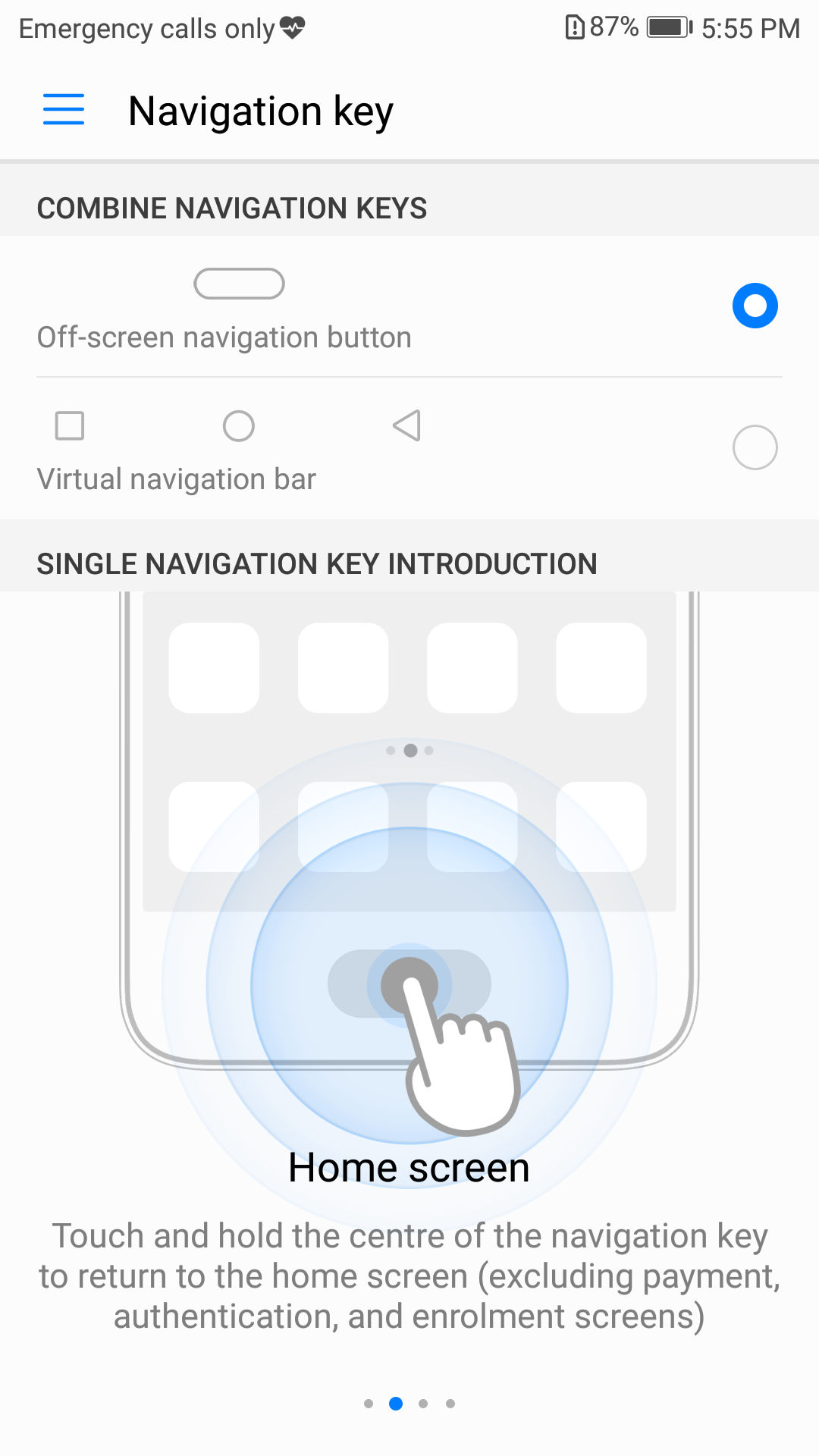 Huawei P10_navigation key