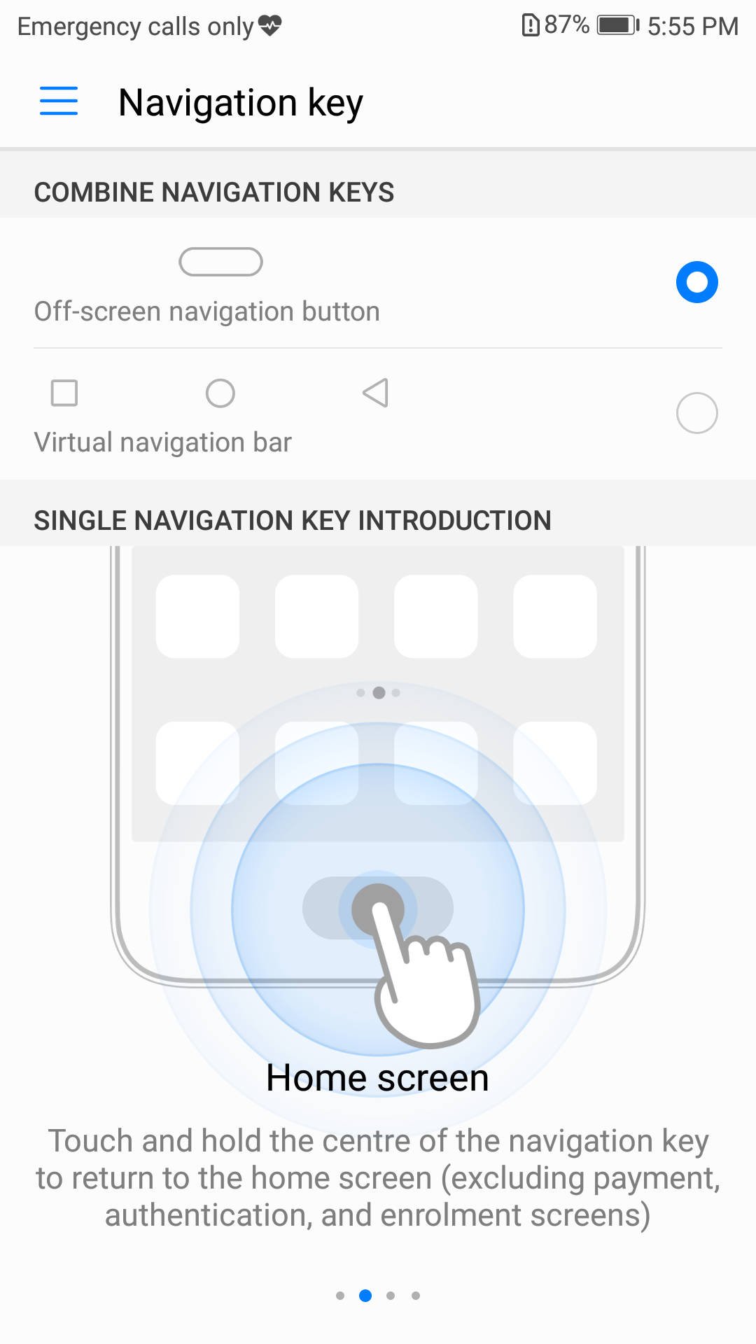 Huawei P10_navigation key