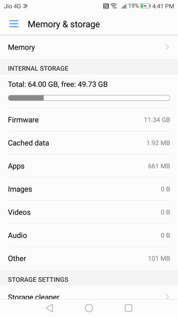 Huawei P10_storage
