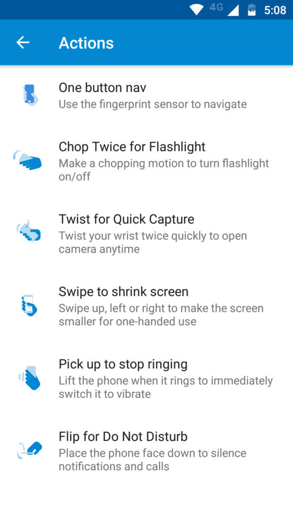 Moto G5_Moto actions