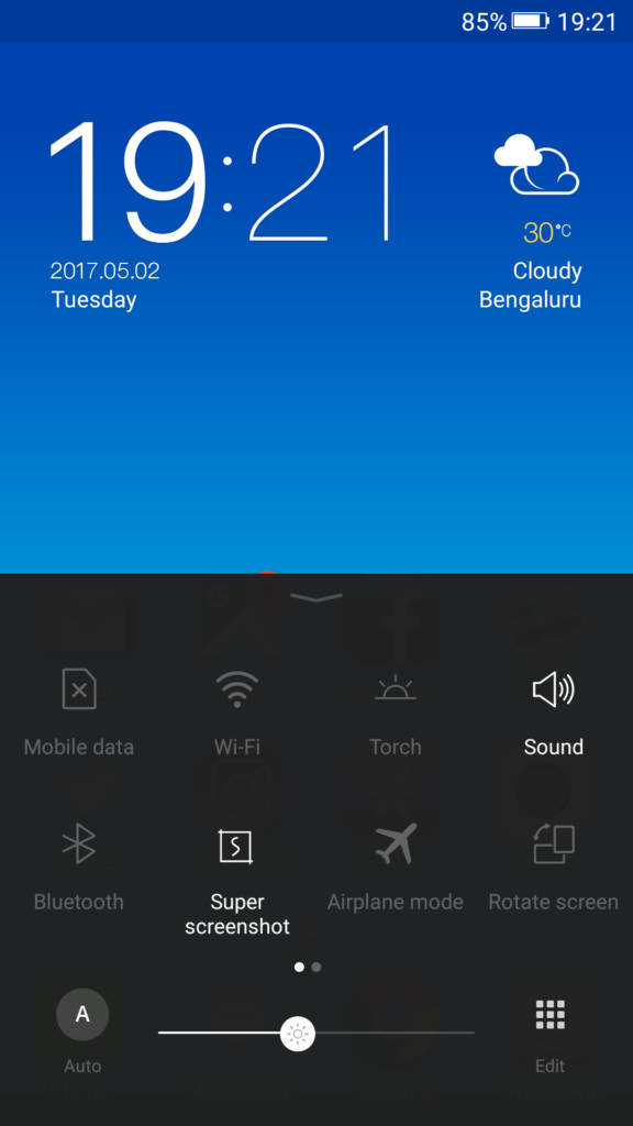 Gionee A1_quick settings