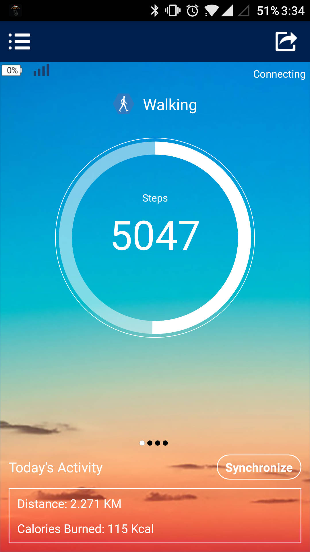 Intex FitRist Cardio App UI 1
