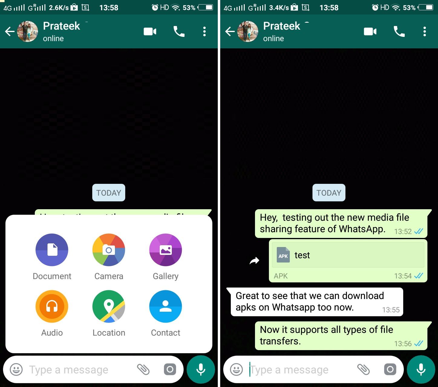 WhatsApp for Android now lets you share any type of file | 91mobiles.com