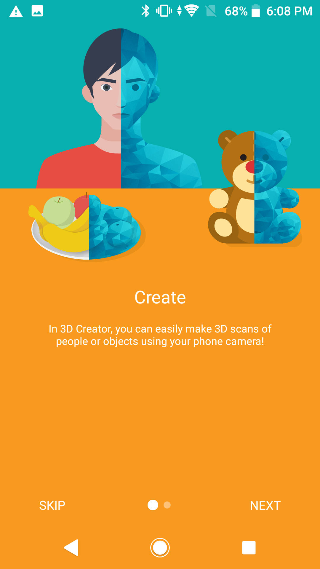 Sony Xperia XZ1 3D creator app 3