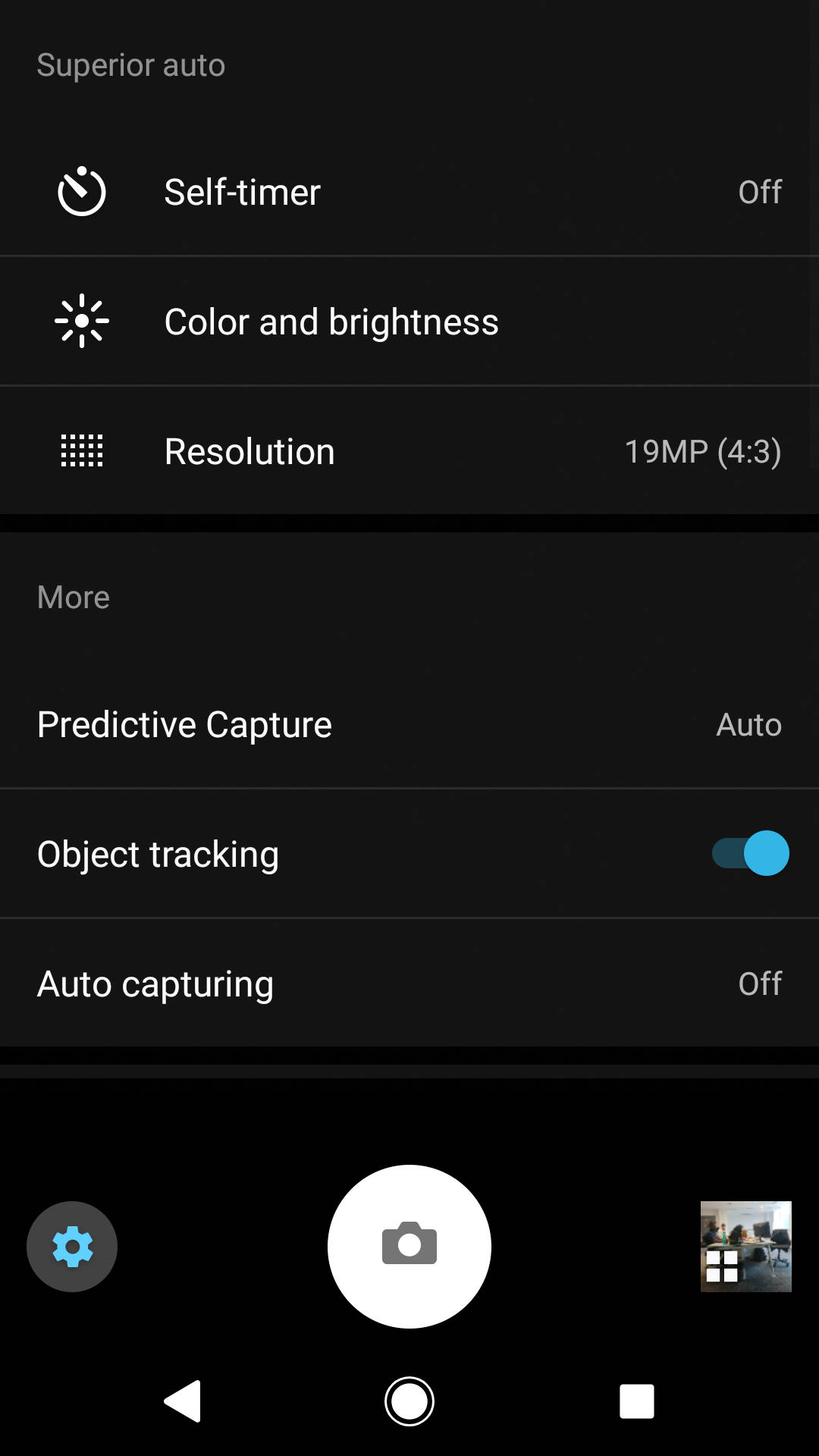 Sony Xperia XZ1 camera UI 3