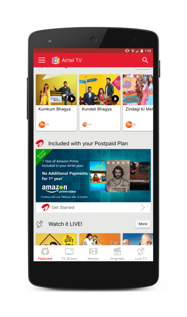 is amazon prime free for airtel postpaid users