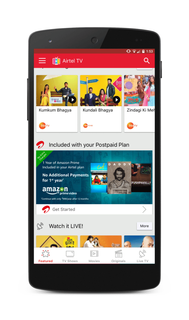 is amazon prime free for airtel postpaid users