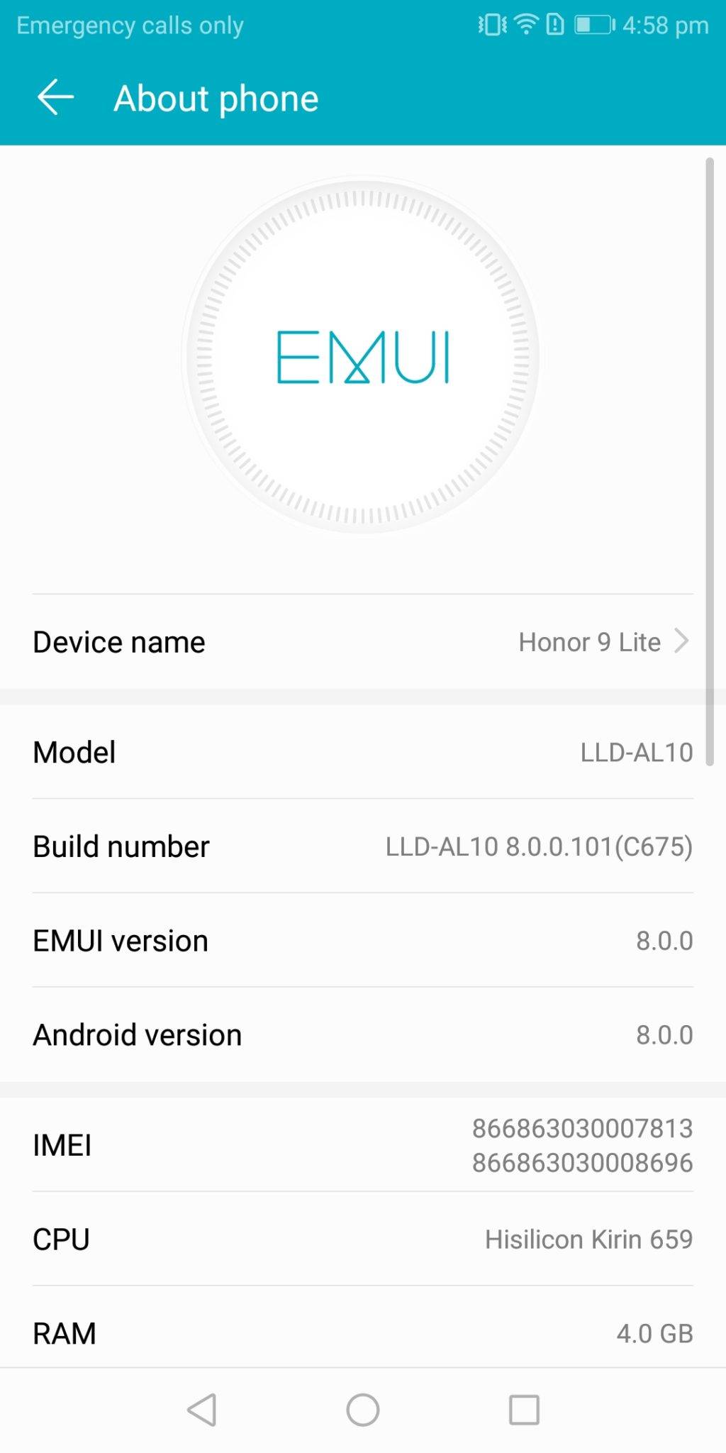 Honor 9 Lite UI 2