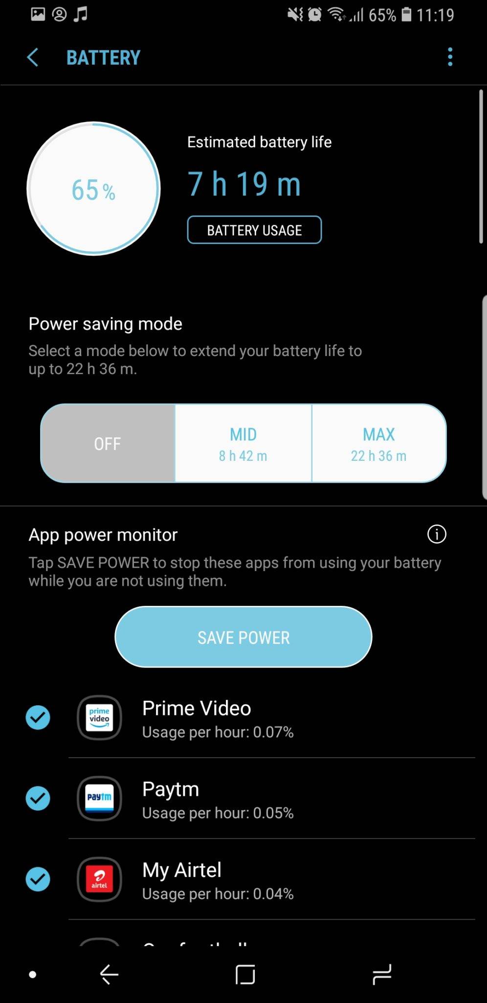 Samsung Galaxy S9 battery 2