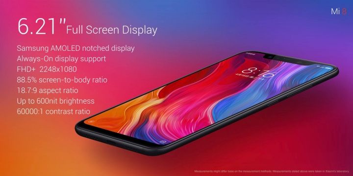 Xiaomi Mi 8 official design