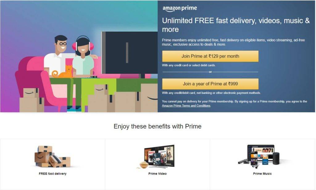 Amazon Prime Membership plans