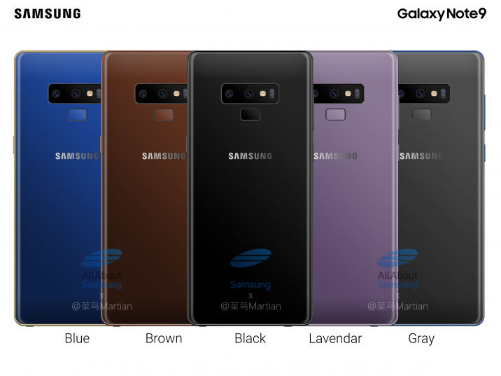 Samsung Galaxy Note 9 renders leaked