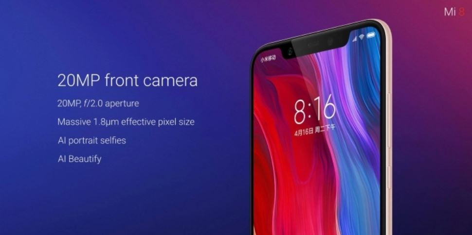 Xiaomi Mi 8 Front Camera