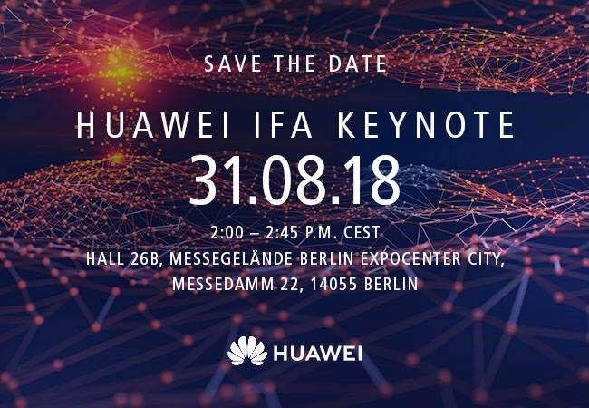 Huawei IFA 2018 event Invite