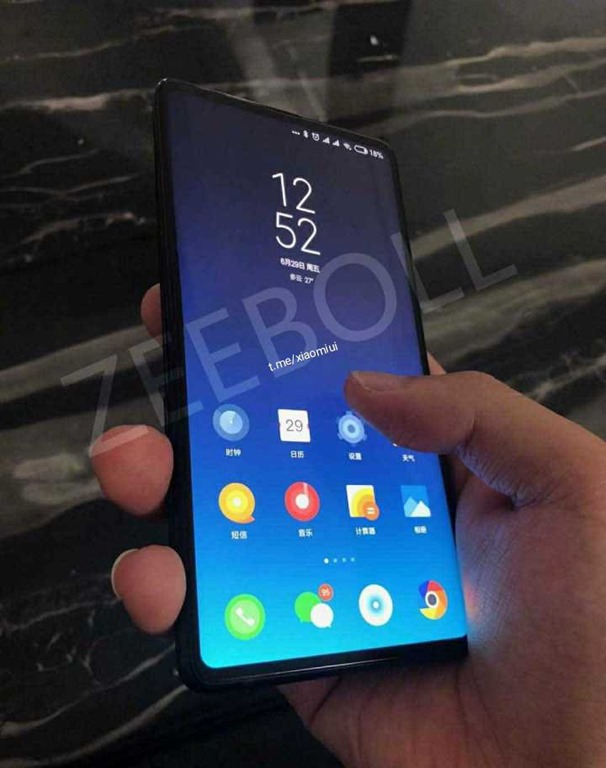 Xiaomi Mi Mix 3's alleged live image confirms full-screen design 91mobiles.com