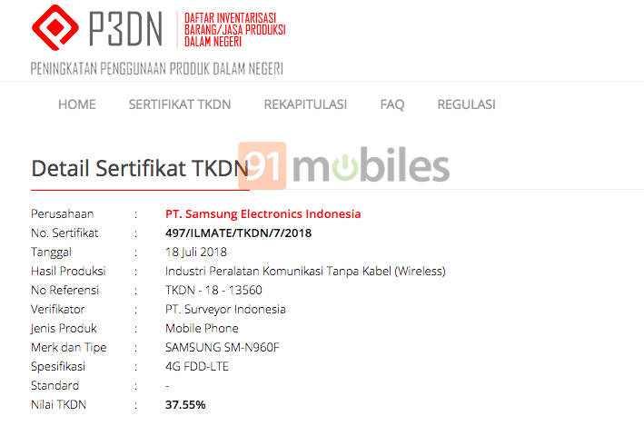 Samsung Galaxy Note 9