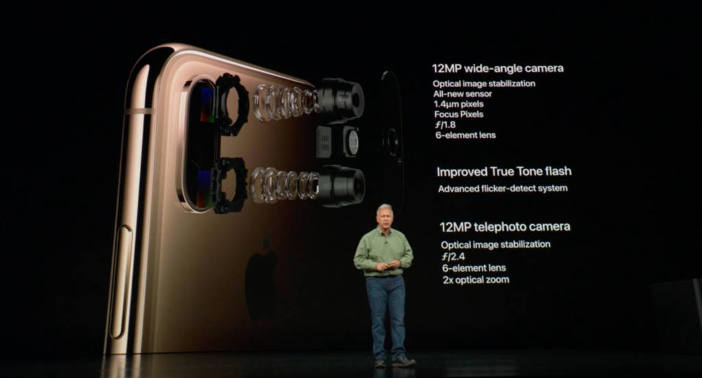 Apple iPhone Xs and Xs Max rear cameras