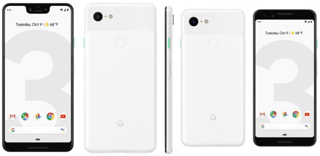 Google Pixel 3 and Pixel 3 XL white