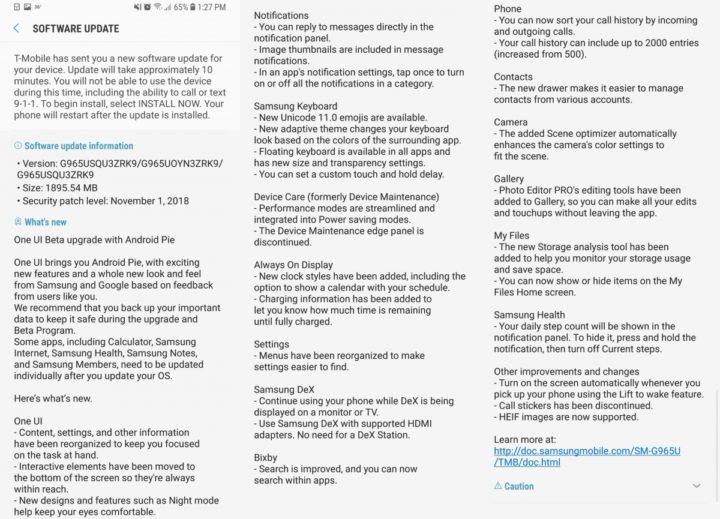 galaxy-s9-android-pie-beta-changelog