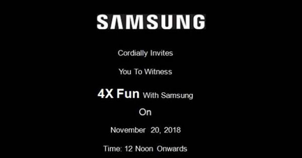 samsung galaxy a9 india launch invite date november 20