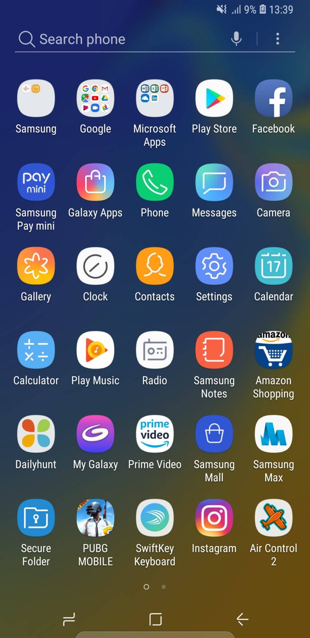Samsung Galaxy A9 UI 2