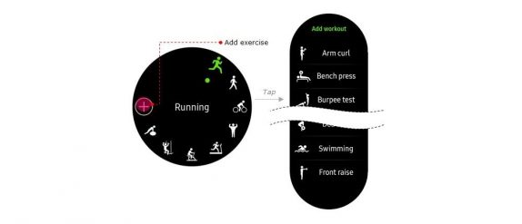 samsung gear sport workouts