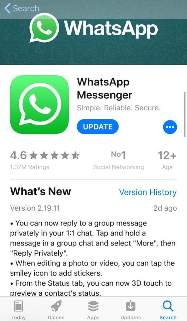 og whatsapp update