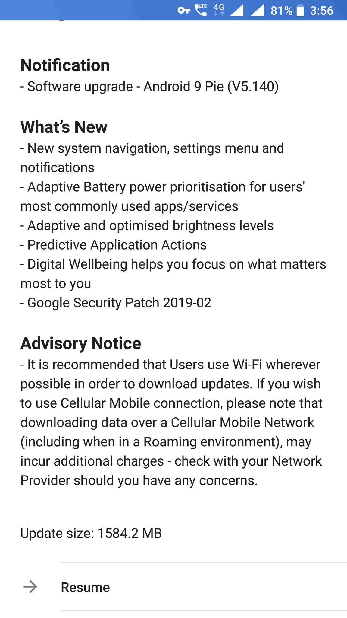 Nokia 8 Android Pie
