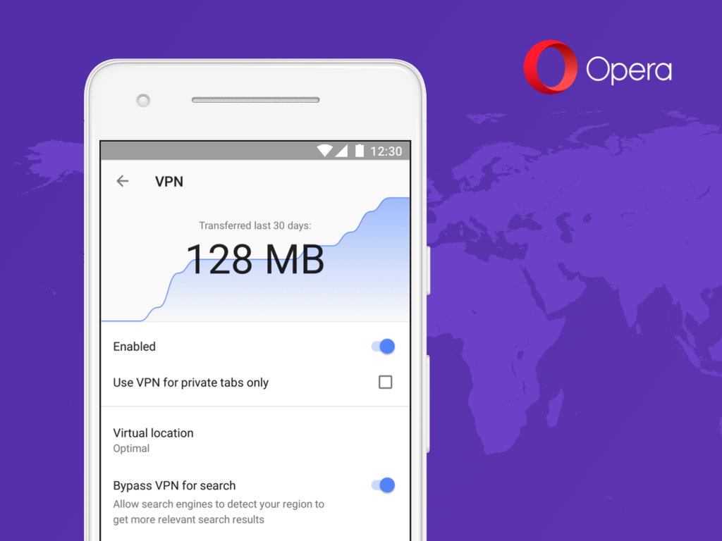 Opera VPN Screenshot