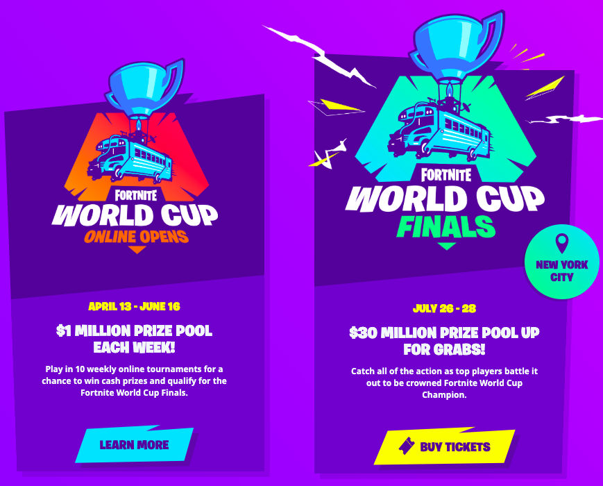 Fortnite World Cup Finals starts July 26th, tickets ...