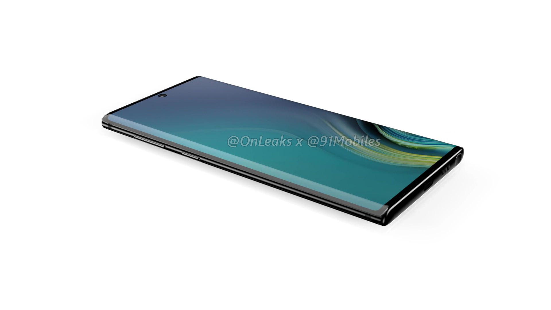 屏幕頂部中間打個孔：Samsung Galaxy Note 10 高清渲染圖 360度搶先看；向耳機孔說掰掰！ 8