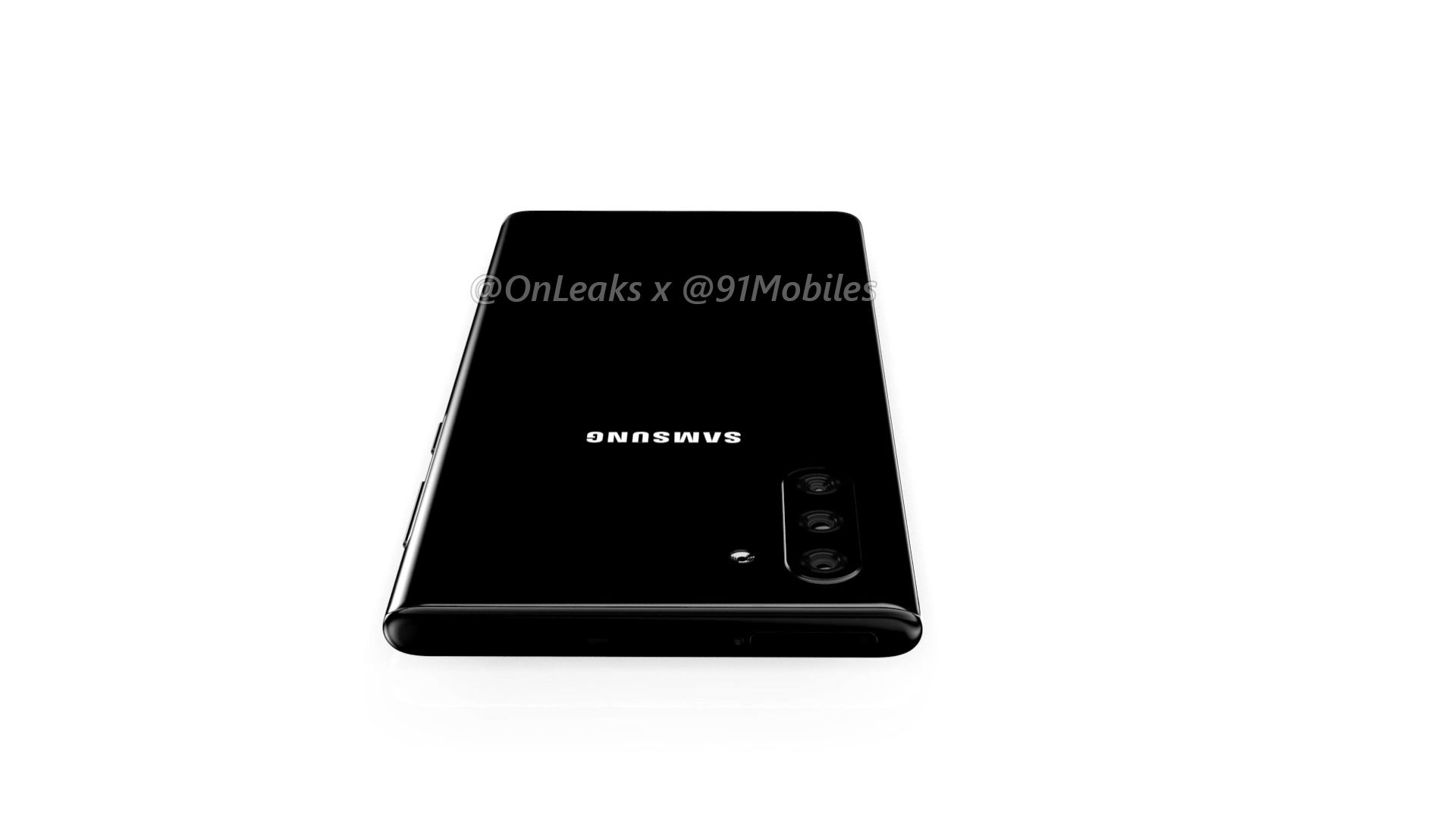 屏幕頂部中間打個孔：Samsung Galaxy Note 10 高清渲染圖 360度搶先看；向耳機孔說掰掰！ 10