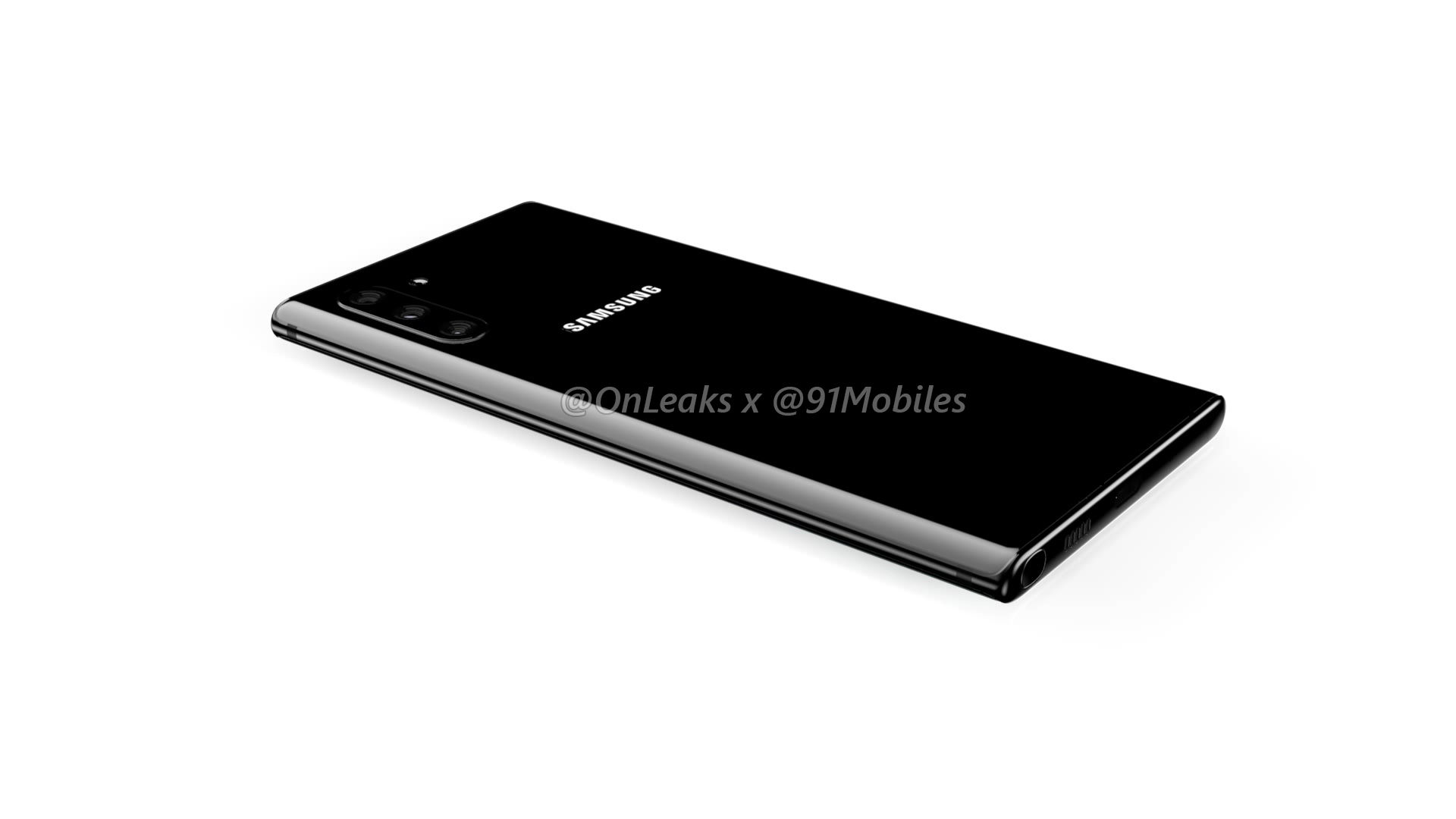 屏幕頂部中間打個孔：Samsung Galaxy Note 10 高清渲染圖 360度搶先看；向耳機孔說掰掰！ 9