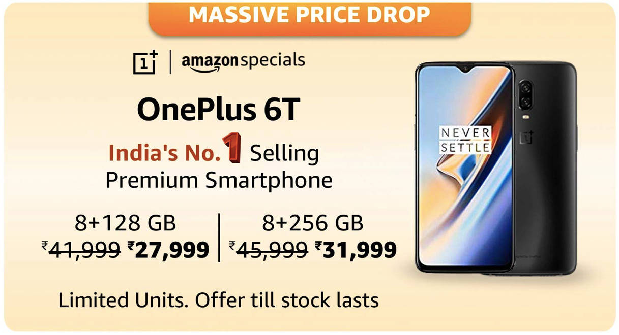 OnePlus 6T discount Amazon sale
